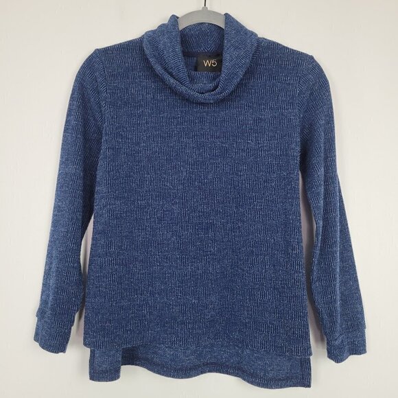 Anthropologie Tops - Anthropologie W5 Concepts Navy Blue Cowl Neck Pullover Top S 22752NB